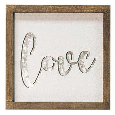 Framed Metal Cutout Love Sign - The Fox Decor